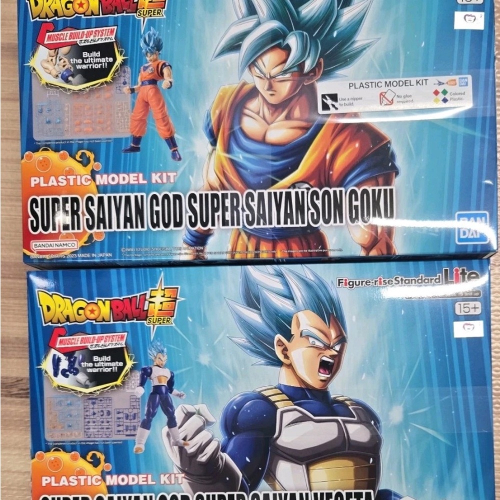 Dragon Ball Super Saiyan God Goku and Vegeta Model Kit
